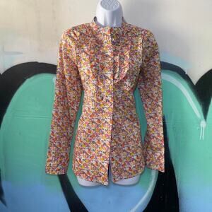 Jcrew floral long sleeve top